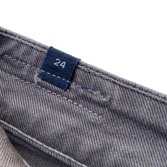 New Citizens of Humanity Dark Gray Waxed Jean Denim Mini Skirt Size 24 - Picture 11 of 11